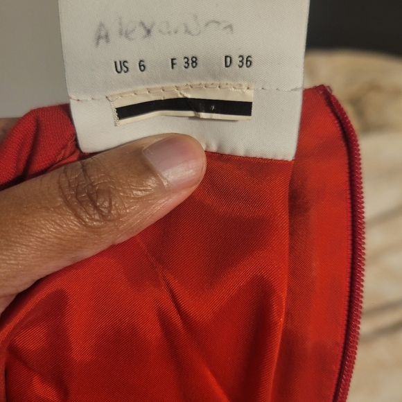 Akris Punto Red Fit And Flare Cocktail Dress. Size 6. - Picture 4 of 6